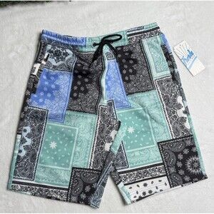Mens S- Drill Clothing Co. Fresh Prints of Bel-Air Patchwork Shorts NWT